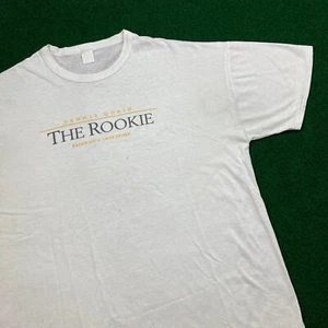 Vintage The Rookie Shirt Mens XL White 2002 Dennis Quaid Movie Promo Film Y2K - Picture 1 of 12