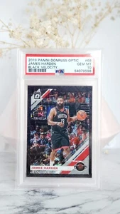 2019-20 Donruss Optic James Harden SSP /39 Black Velocity Refractor PSA 10 Gem!  - Picture 1 of 2