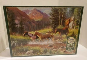 Cobble Hill 1000 Rompecabezas Caballos de Montaña Trueno con Póster NUEVO EN CAJA - Imagen 1 de 3