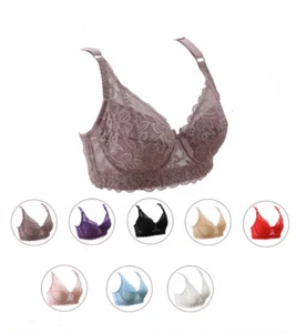 Gathered Adjustable Wire-Free Lace Bra Ultra-thin Breathable Women's Underwear - Bild 1 von 20