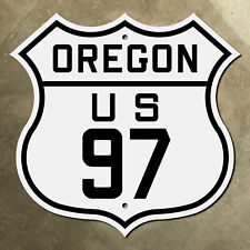 Oregon US route 97 highway marker road sign shield 1926 Klamath Falls Bend 16x16