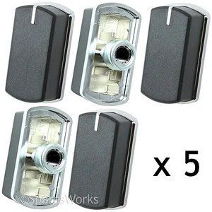 5 x Schaltknopf für BELLING FSG60D FSG60DOP Kochfeld Backofen schwarz silber 083240900 - Bild 1 von 3