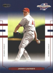 2004 Donruss World Series Blue Anaheim Angels Baseball Card #11 John Lackey