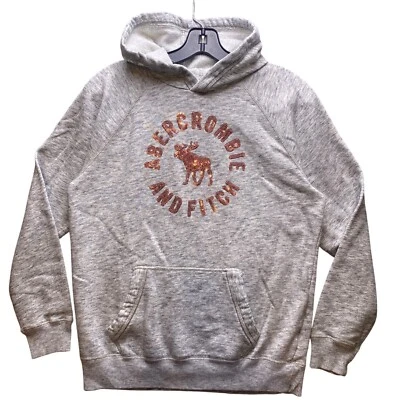 Sudadera con Capucha Abercrombie & Fitch Niñas 13/14 Sudadera con Capucha Deletrear Bling Academia Gris Foto 1 de 4