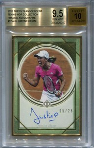 2020 Topps Transcendent HOF Collection Framed Justine Henin Auto BGS 9.5 10