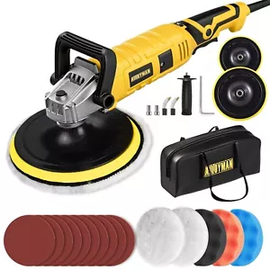 Puffer Polierer, 1200 W 7 Zoll/6 Zoll Auto Polierer Set, 7 variable Geschwindigkeit 600-3000 - Bild 1 von 1