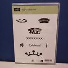 STAMPIN UP! TOPSY-TURVY CELEBRATION 8 Stamps Candle Bow Crown Celebrate
