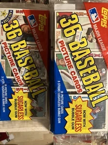 1984 Topps ungeöffnet Sugarless Gum Rack Pack 36 Karten selten und erhalten Rarität - Bild 1 von 1