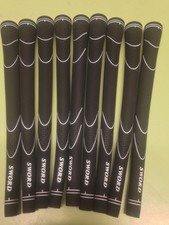  DIY New Set of 9 mens standard black Golf Grips tape & instructions included s