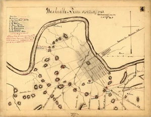 18" x 24" 1863 Map of Nashville Tennessee & Vicinity - Picture 1 of 1