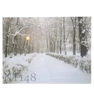 40×30×1.5CM CHRISTMAS DECORATION LIGHT UP LED CANVAS WALL ART PICTURE XMAS GIFT