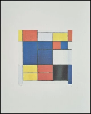 PIET MONDRIAN * Composition C * 50 x 40 cm * signed lithograph *limited # 86/200 - Bild 1 von 4