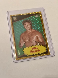2025 Topps Chrome WWE Mike Rotunda /50 Gold Geometric Refractor WWE Legend - Bild 1 von 2