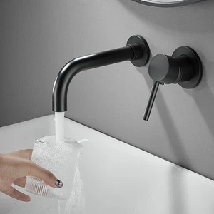 Grifos mezcladores montados en la pared para lavabo lavabo tocador de baño de 2 piezas - Imagen 1 de 9