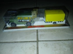 Vintage Majorette Rally Toyota Jeep With Trailer MIP - Picture 1 of 3