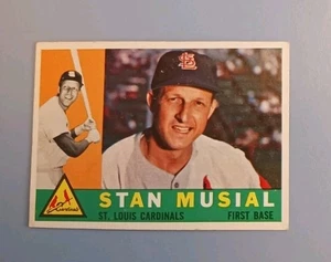 Vintage 1960 Topps Karte #250 Set Break KEINE Knicke MLB STAN MUSIAL Cardinals HOF - Bild 1 von 2