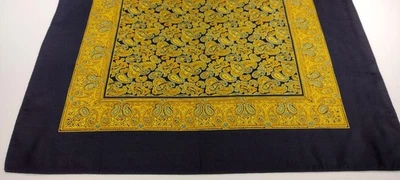 Pañuelo de seda de los años 30 Art Nouveau cachemir impreso a mano casi antiguo INGLATERRA Foto 1 de 4