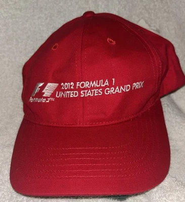 NEW - 2012 Formula 1 INAUGURAL United States Grand Prix Red Event Cap, VETTEL - Image 1 of 4