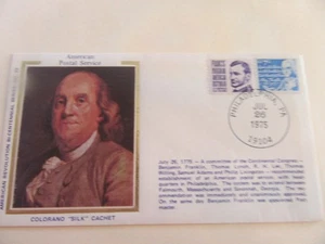 US Bi-Centennial 1775-1975 Ben Franklin 1st Postmaster Cachet Cover #22 Item #2 - Bild 1 von 2