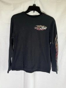 Vans Boys Large Shirt With Flames On Sleeves Long Sleeve Shirt - Picture 1 of 4