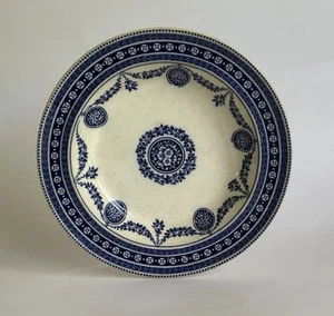 Antiker Wedgwood blau-weiß Porzellan Teller Girlande Muster um 1864 - Bild 1 von 13