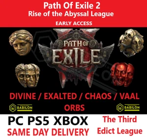 PATH OF EXILE 2 RISE OF THE ABYSSAL POE 2 ✅ PC PS5 XBOX ✅ DIVINE EXALTED ORBS - Picture 1 of 40