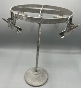Vtg Sima Galvanized Steel Carousel Turn Rack Ticket Holder Note Jewelry Display - Picture 1 of 10
