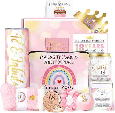 18Th Birthday Gifts for Girls, Gifts for 18 Year Old Girl, 11 PCS Unique Trendy - Image 1 of 4