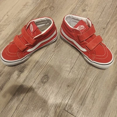 Children's Vans Sk8-Mid Reissue V 红色白色 13.5 码(31(18.5 厘米) — 第 1/4 张图片