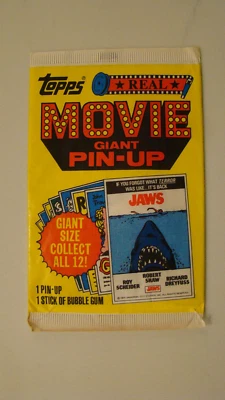 1981 TOPPS REAL MOVIE GIANT PIN-UP FACTORY SEALED VINTAGE PACK - Image 1 of 2