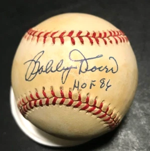 1994-99 Bobby Doerr, Red Sox HOF, Signed & Inscribed OAL Gene Budig Baseball - Picture 1 of 6
