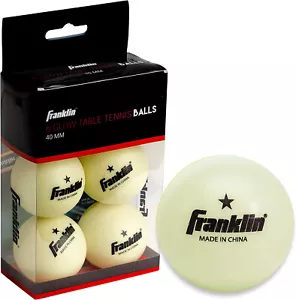 6 pcs Franklin Glow in The Dark Ping Pong Balls Official Size Table Tennis sport - Picture 1 of 2