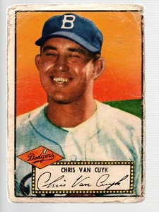 1952 Topps #53 Chris Van Cuyk RC Red Back Poor - Picture 1 of 2