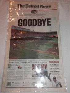 1999 Tiger Stadium The Detroit News GOODBYE Special Insert Detroit Tigers - Picture 1 of 4