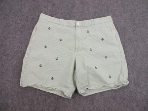 Brooks Brothers Shorts Mens 42 Green Stripes Seersucker Casual Anchor Logo 42x19 - Picture 1 of 7