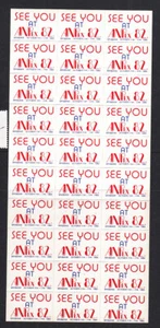 CINDERELLA: SEE YOU AT ANPEX 82 FULL SHEET OF 30 LABELS S/A - Picture 1 of 1