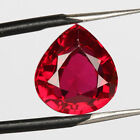 EGL Certified Natural Mozambique Red Ruby Pear Shape Cut Gemstone 9.05 Cts
