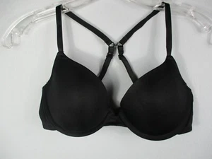 So Wear It Declare It Size 34 B Solid Black Underwire Racerback Convertible Bra - Picture 1 of 12