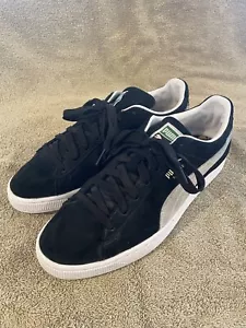 Size 10.5 PUMA Suede Classic Sneakers (Black/white) - Picture 1 of 5