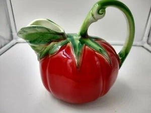 Vintage Ancora Italy Handpainted Tomato Pitcher 9203 Red Beautiful - Picture 1 of 9