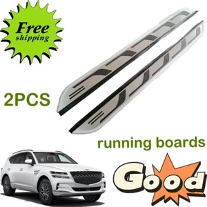 2PCS Running Boards Side Step Nerf Bars Fits for Hyundai Genesis GV80 2021-2024 - Picture 1 of 7