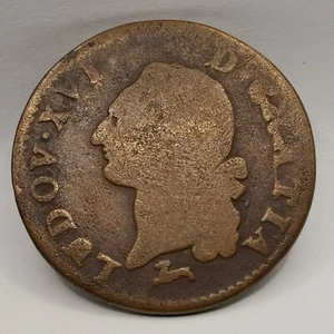 1 SOL LOUIS XVI 1786 R ORLEANS / FRANKREICH - Bild 1 von 4
