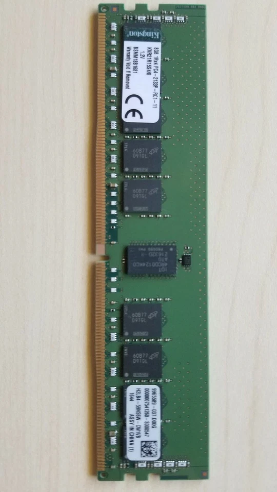 KINGSTON 8GB DDR4 Server PC4-17000 DDR4-2133MHz Server RAM | KVR21R15S4/8 - Image 1 of 4