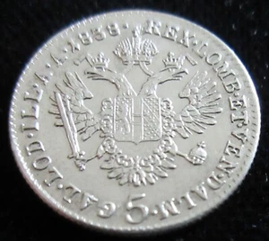MDS ÖSTERREICH KAISERREICH 5 KREUZER 1838 A "FERDINAND I.", BILLON #PS - Bild 1 von 2