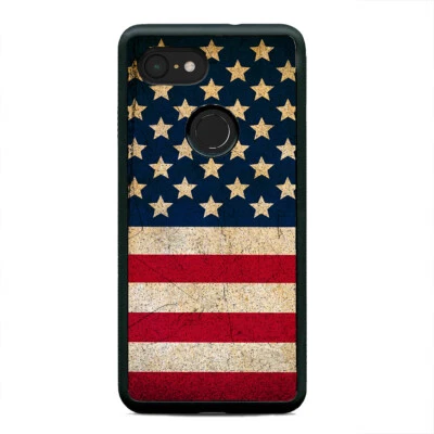 American Distressed USA Flag Star Stripes Case Cover For Google Pixel 3 3XL 2XL - Image 1 of 4