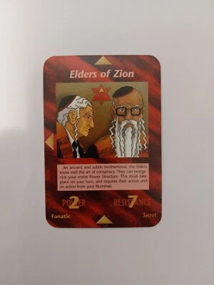 INWO Illuminati New World Order ELDERS OF ZION - 1995 Unlimited Ed *RARE CARD* - Bild 1 von 2