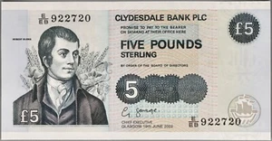 Scotland (Clydesdale Bank) 5 Pounds 2002 UNC - Picture 1 of 2