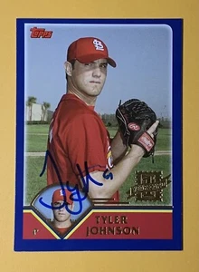 2003 TOPPS TYLER JOHNSON ST. LOUIS CARDINAL #T238 SIGNED AUTOGRAPHED CARD W/ COA - Picture 1 of 2