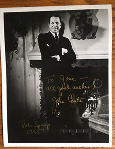 John Conte Signed /Inscribed Photo The Man with the Golden Arm The Carpetbaggers - Picture 1 of 2