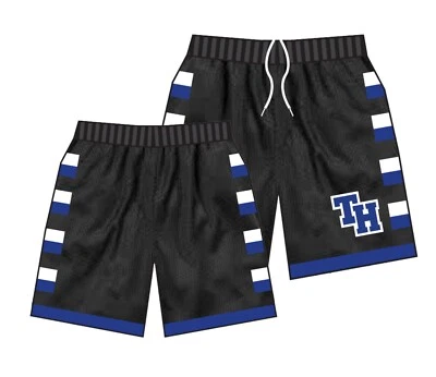 Pantalones cortos de baloncesto personalizados One Tree Hill azul/azul marino/blanco Foto 1 de 4